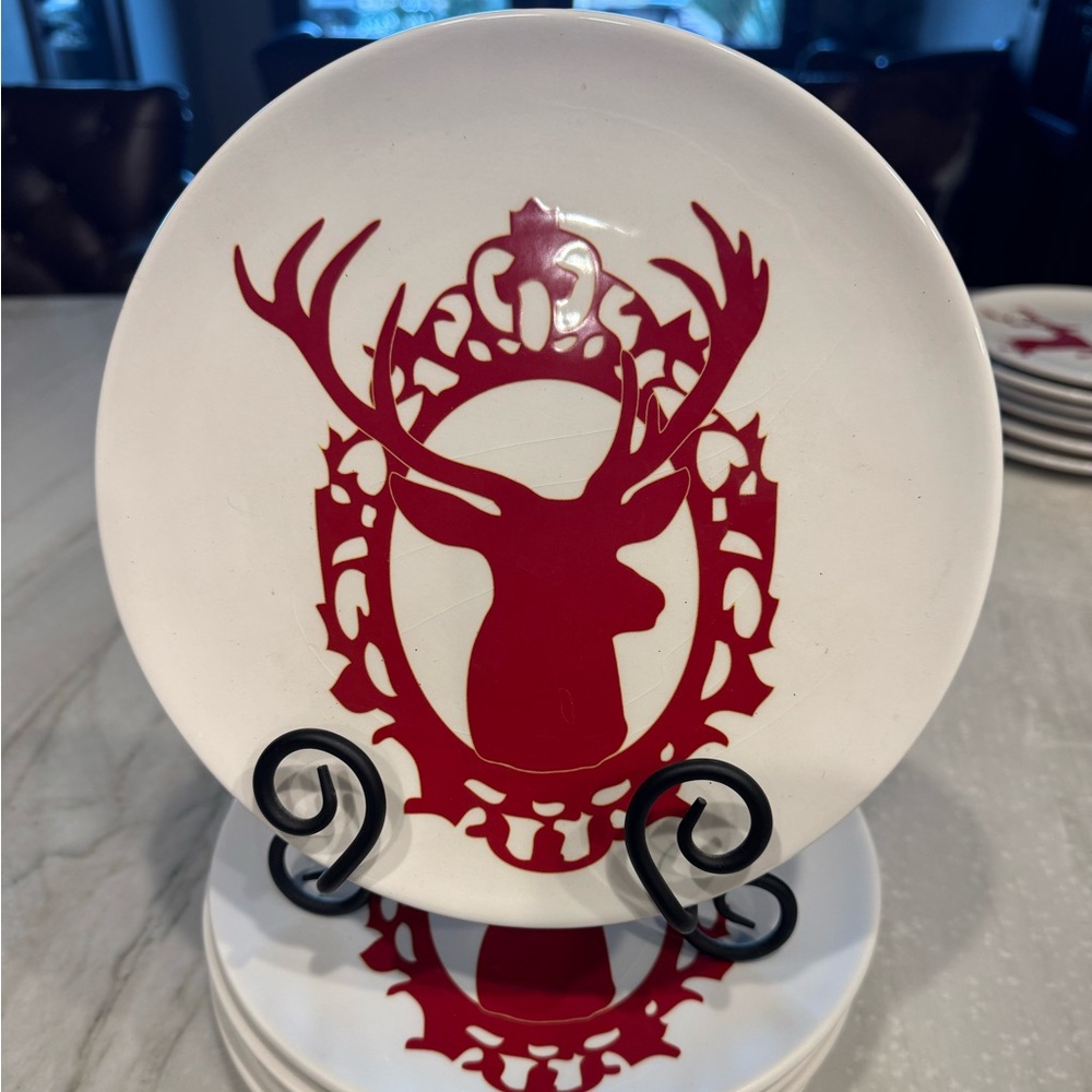 Cost Plus World Market Stag Salad Plates Set of 6